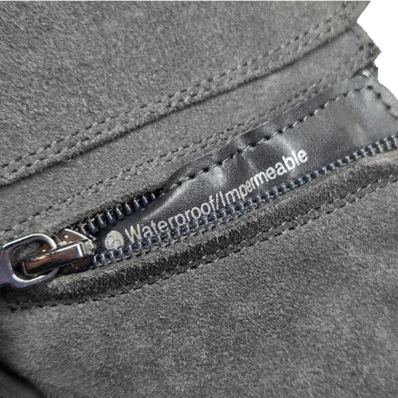 Blondo Villa Waterproof Gray Suede Ankle Booties Side Zip Women’s 8.5 - Picture 8 of 12